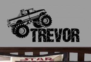 Amazing personalized Monster truck decal with child's name!!