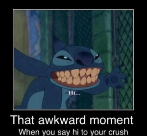 When you see your crush. who doesnt love stitch? NO-ONE. That awkward ...