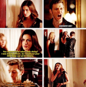 The Originals Hayley And Klaus Rebekah protecting hayley from