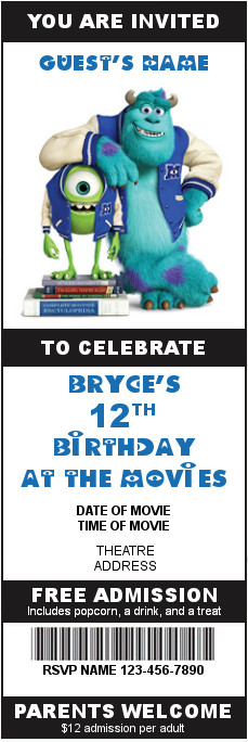 are having a party at the movies, feel free to grab our birthday party ...