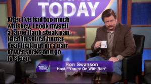 Ron Swanson on avoiding hangovers ( i.imgur.com )