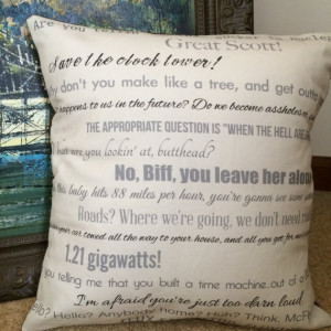 Back to the Future movie quotes COVER ONLY 16x16inch; novelty ...