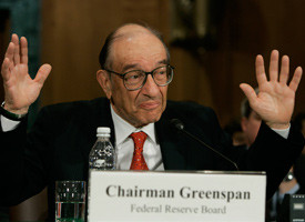 Alan Greenspan testifying on Capitol Hill in 2005 (Mark Wilson/Getty ...