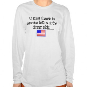 Great Quote by Ronald Reagan American Flag Shirt
