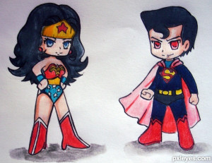 Cute Super Heroes Drawings