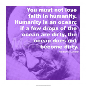 Gandhi - Ocean Quote art print