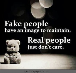 Fake people and real people