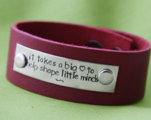 Customized Leather Bracelet - Nicke l Silver Plate - Hand Stamped ...