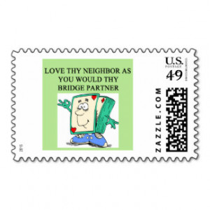 FAMOUS DUPLICATE BRIDGE QUOTE POSTAGE STAMPS
