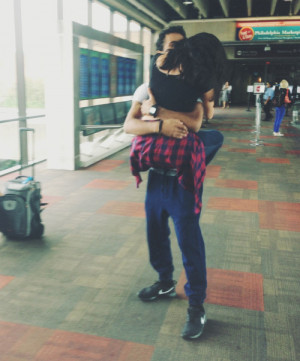 When you miss & finally see babe.,