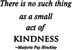 There is No Such Thing as a Small Act of Kindness Wall Words
