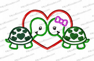 Turtle Love Applique