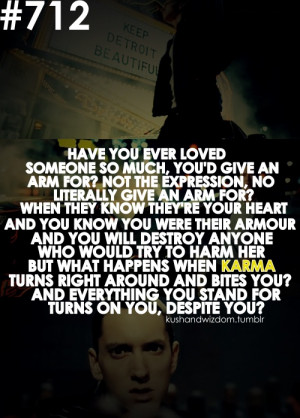 Like the first song i listened to by Eminem