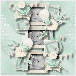with the templatepack 'down memory lane part 2' by ilonka's scrapbook ...