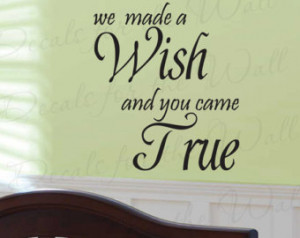 and You Came True Girl or Boy Room Kid Baby Nursery Wall Saying Quote ...
