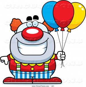 circus-clipart-of-a-grinning-pudgy-circus-clown-with-balloons-by-cory ...