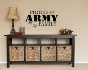 Proud Army Family Military Quote Vi nyl Wall Art Design ...