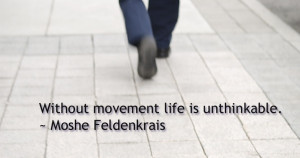 Without movement life is unthinkable. ~ Moshe Feldenkrais
