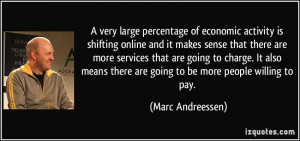 very large percentage of economic activity is shifting online and it ...