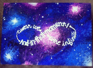 my first canvas painting :) perks of being a wallflower infinity ...