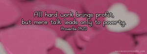 Click to view proverbs 14:23 bible sayings facebook cover