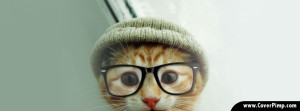 Cat Wearing Glasses Timeline Cover