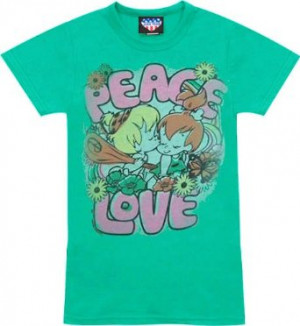Amazon.com: Junk Food Flintstones Pebbles Bam Bam Peace Love Apple ...