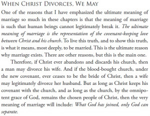 John Piper on marriage and divorce