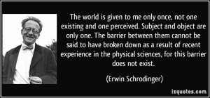 More Erwin Schrodinger Quotes