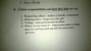 3rd Grade Government Homework: 'Good Citizens Do Not Argue'