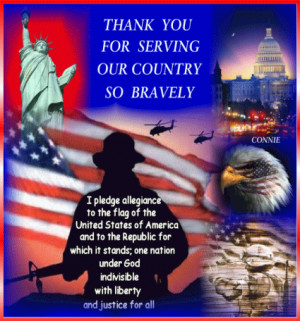 Thank you for serving our country so bravely