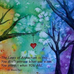 The laws of attraction is this... You don't attract what you want. You ...