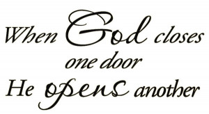 Graphic Letter God Opens Doors Religious Say Quote Word Lettering Art ...
