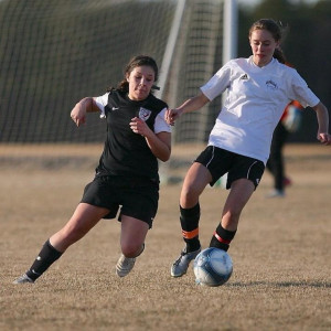 Callie(Black Jersey) in action for the Medford Strikers!