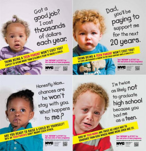 ... CAMPAIGN: NYC ad campaign on teen pregnancy marshals crying babies