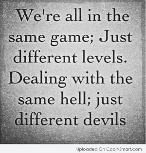 Different Quotes And Sayings Hell quote: we're all in the