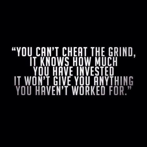 You can't cheat the grind