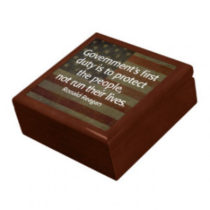 Ronald Reagan Quote on Limited Government Jewelry Box