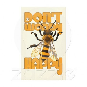 Don't Worry Bee Happy on Canvas #word #quote #insect #junkydotcom # ...