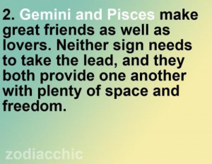 Gemini and pisces make great friends as well as lovers astrology quote