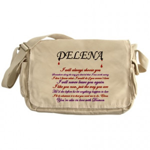 Delena Quotes Messenger Bag