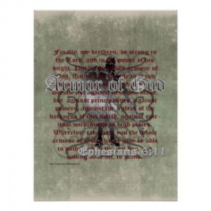 Christian Poster: Armour of God, Ephesians 6:10-18, Christian Soldier