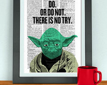 Star Wars art, Yoda quote Husband Funny Birthday Gift Boyfriend,Giclee ...