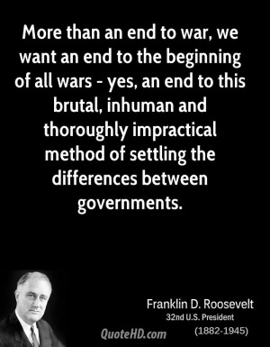 Franklin D. Roosevelt War Quotes