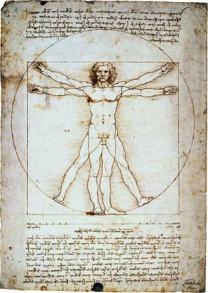 Leonardo da Vinci: Hombre de Vitruvio (Homo cuadratus)