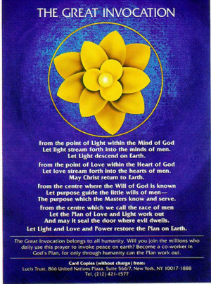 Alice A Bailey: The Great Invocation: A Mantram for the New Age and ...