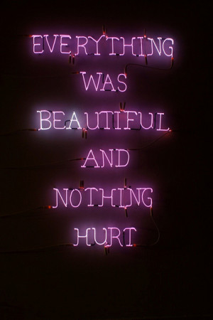 beautiful, black, lights, neon lights, poem, purple, quote, words