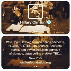 Hillary Clinton's Twitter page: 