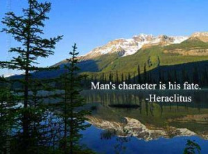 Character Quotes Comments Graphics,Man’s character is his fate