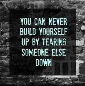 You Can Never Build Yourself Up